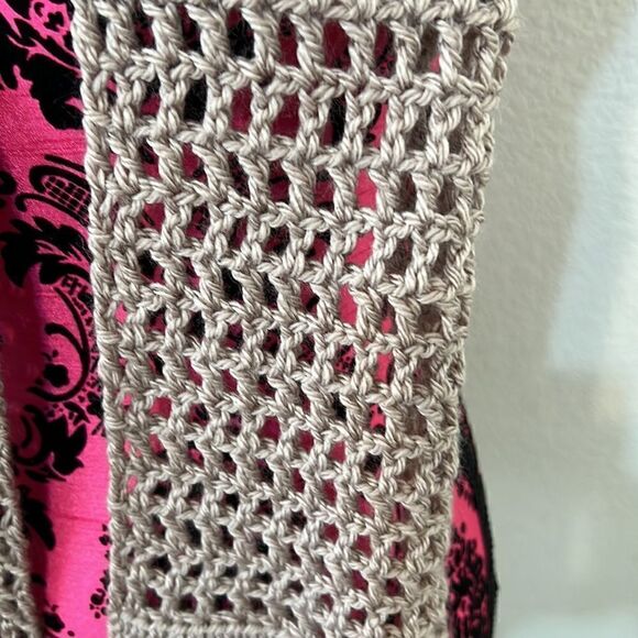 Hand-Crocheted Extra Long Scarf 76 Inches Long - Picture 2 of 2